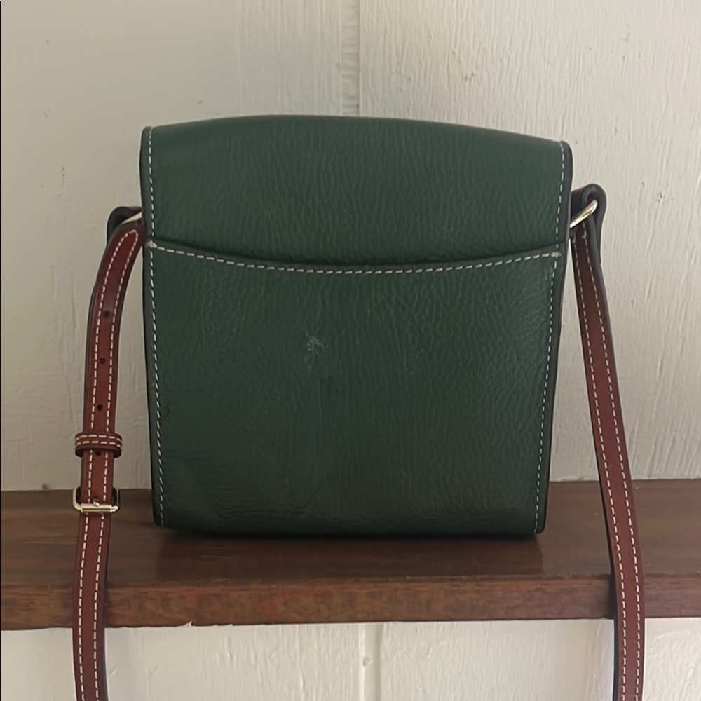 Dooney & Bourke Green and Brown Crossbody Bag with Adjustable Strap - Picture 4 of 5